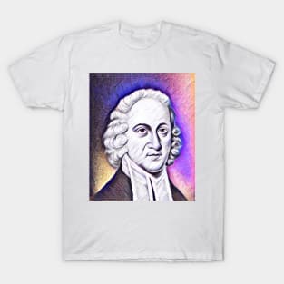 Jonathan Edwards Pink Portrait | Jonathan Edwards Artwork 8 T-Shirt